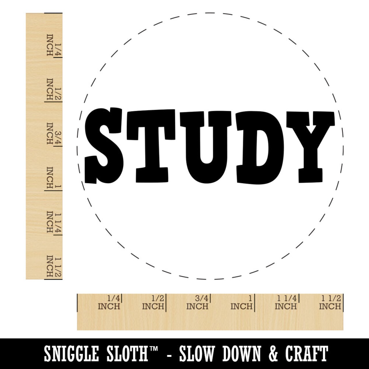 Study Fun Text Self-Inking Rubber Stamp for Stamping Crafting Planners